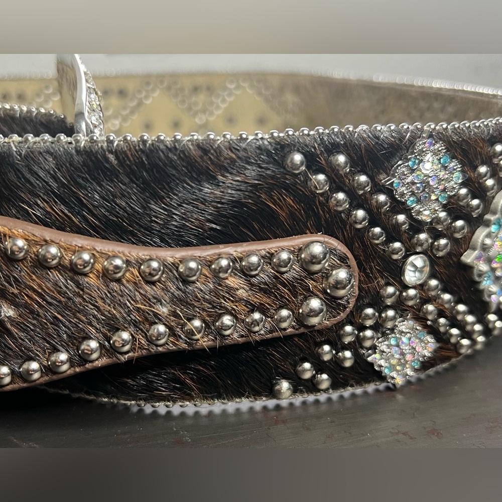BHW Leather & Bling western belt, size M/L. - Picture 7 of 13